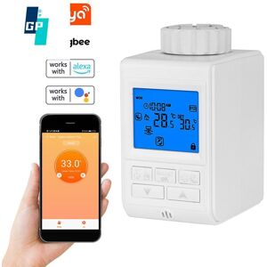 Global purchasing Tuya Zigbee LCD Display TRV Thermostatic Radiator Valves Intelligent Temperature Control Heating