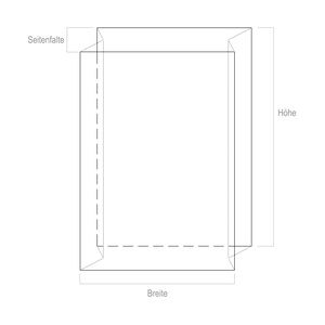 1-PACK 20x Seitenfaltensack 1250+850x2600 transparent 2500liter 70my