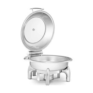 Royal Catering Chafing Dish - rund mit Sichtfenster - Royal Catering - 5,5 L - 1 Brennstoffzelle