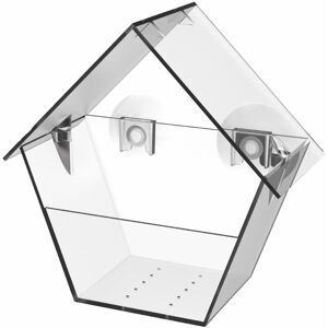 Fensterfutterhaus Transparent mit 2 Saugnäpfen - Esschert Design