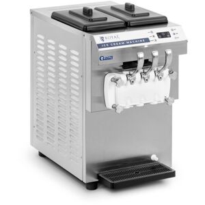 ROYAL CATERING Softeismaschine 16 l/h 1350 W LED Edelstahl Frozen Joghurt Maschine Gastro
