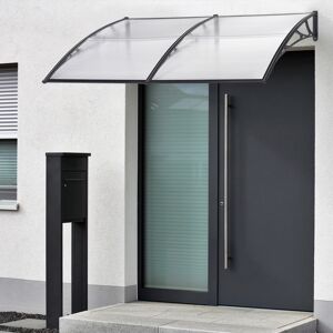 [en.casa] Vordach Mellerud 200x100 cm Schwarz/Transparent