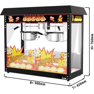 GGM Gastro - Machine a pop-corn - 10 kg/h - avec 2 cuves Noir