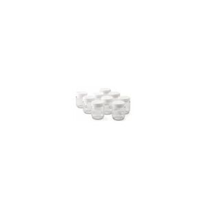 Lagrange 9 pots de 185g à yaourt transparents couvercles emboîtables blanc inclus 430301 - Publicité