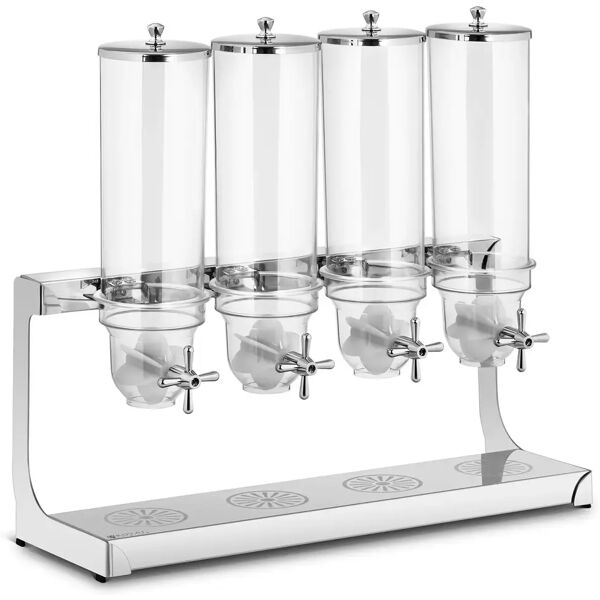 royal catering dispenser per cereali- 4 x 3,5 l - 4 contenitori rccs-3.5lss4