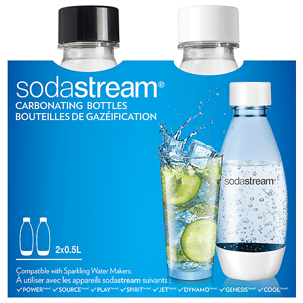 sodastream accessorio gasatore  conf. 2 bott. fuse 1/2l