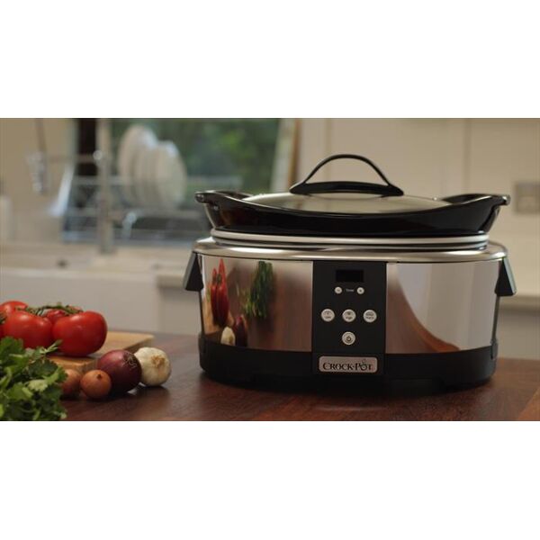 crock pot slowcooker 5,7 lt-silver