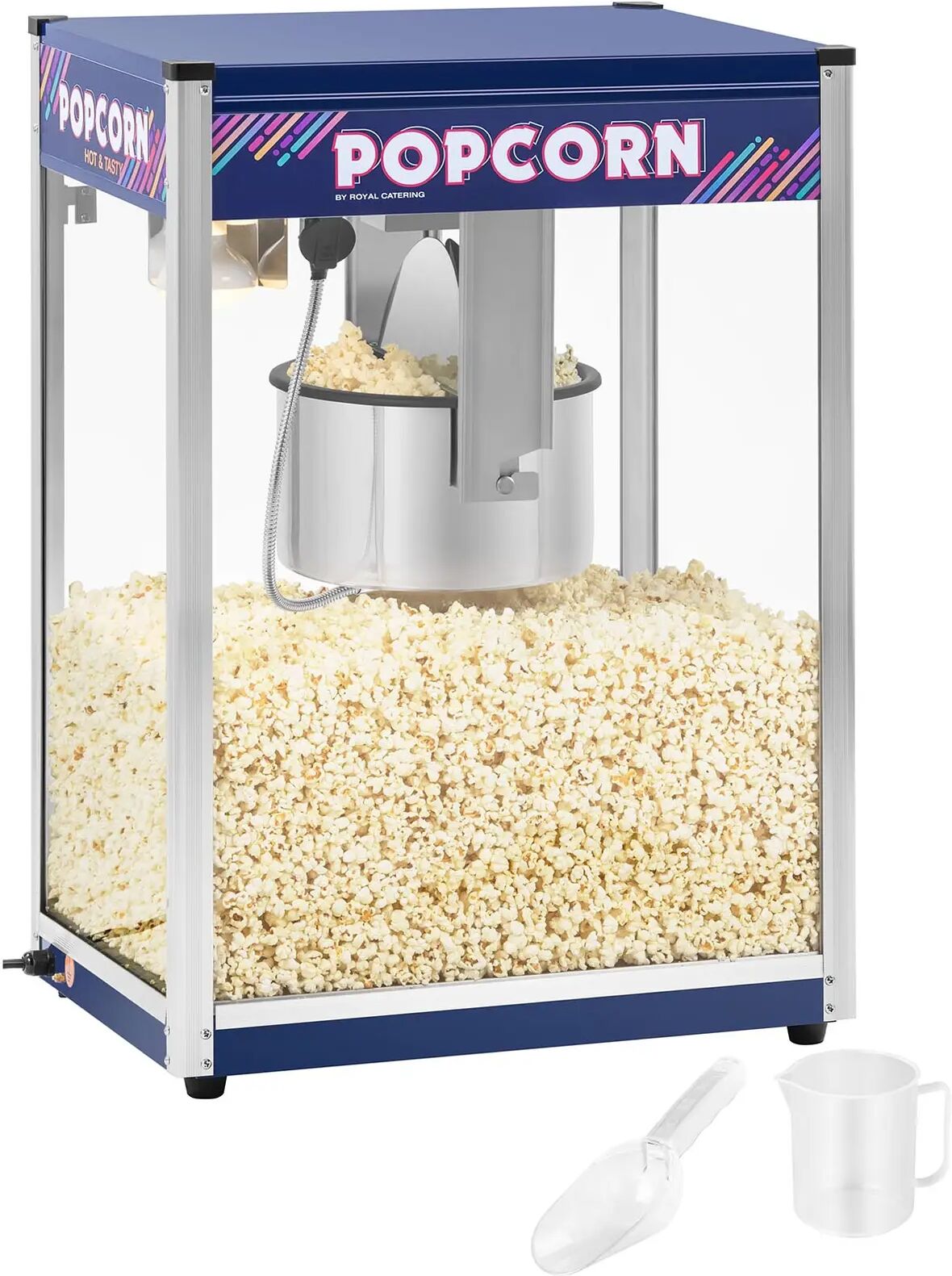 Royal Catering Macchina per pop corn - blu - 16 oz - XXL RCPR-2300