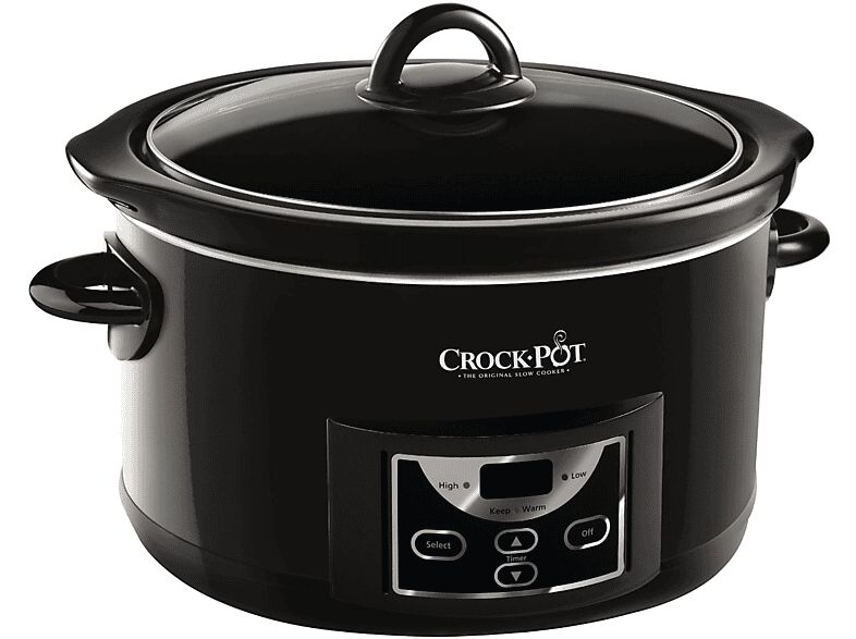 crockpot slow cooker 4,7 l pentola per cottura lenta, 220 w, capacità ciotola l, black