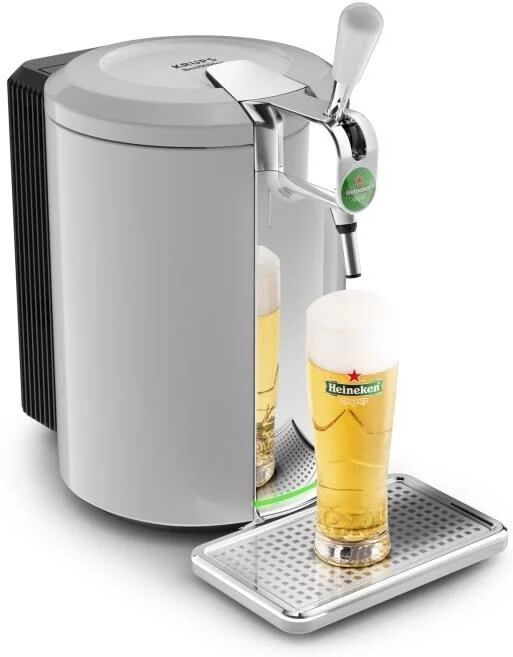 krups beertender vb452e10 macchina per birra alla spina compatta, compatibile con fusti da 5l, temperatura perfetta, birra fresca e schiumosa