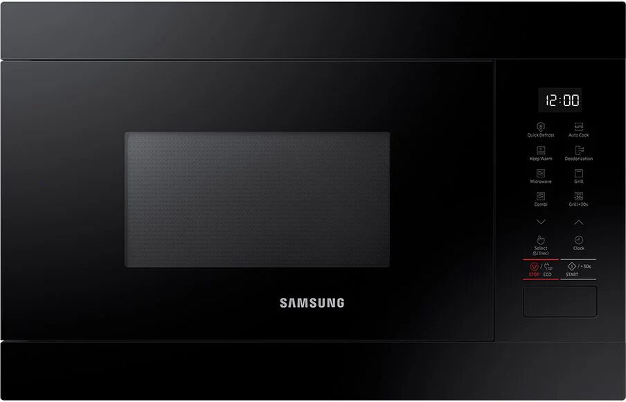 samsung mg22m8254ak forno a microonde grill ad incasso 22 l vetro nero