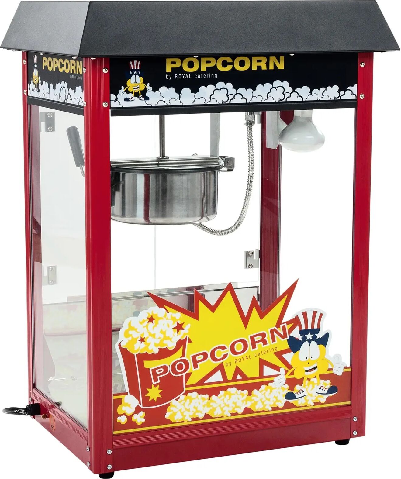 Royal Catering Popcorn machine - Black Roof RCPS-16E