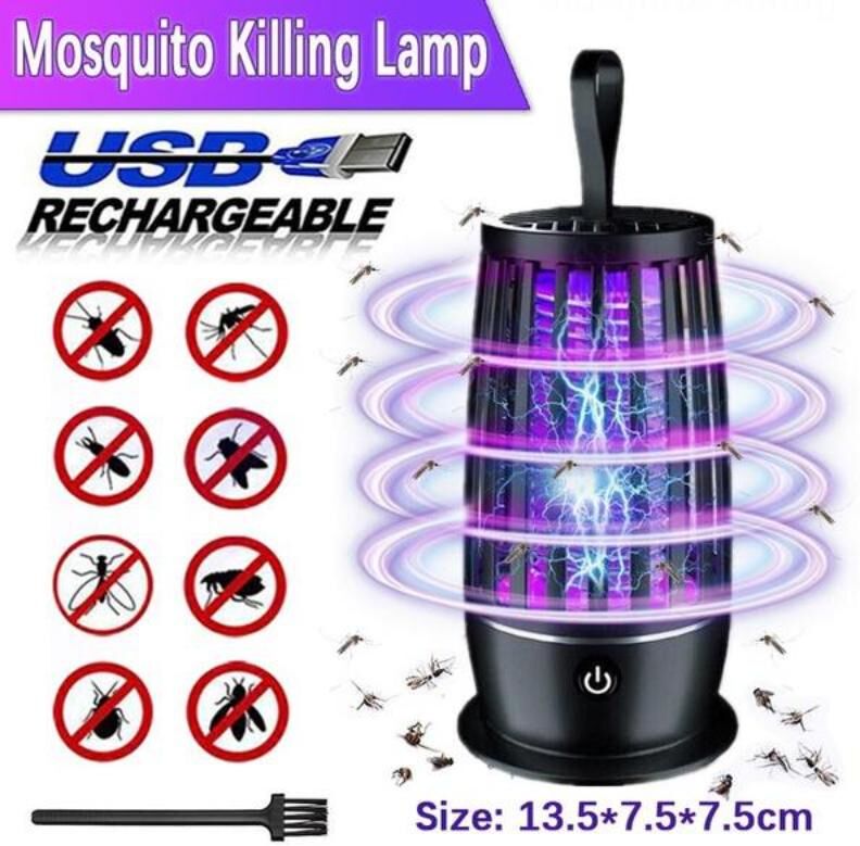 YH-Home & Kitchen New type lantern mosquito killer USB charging outdoor mosquito killer USB portable household LED Photocatalysis electric mosquito killer night light