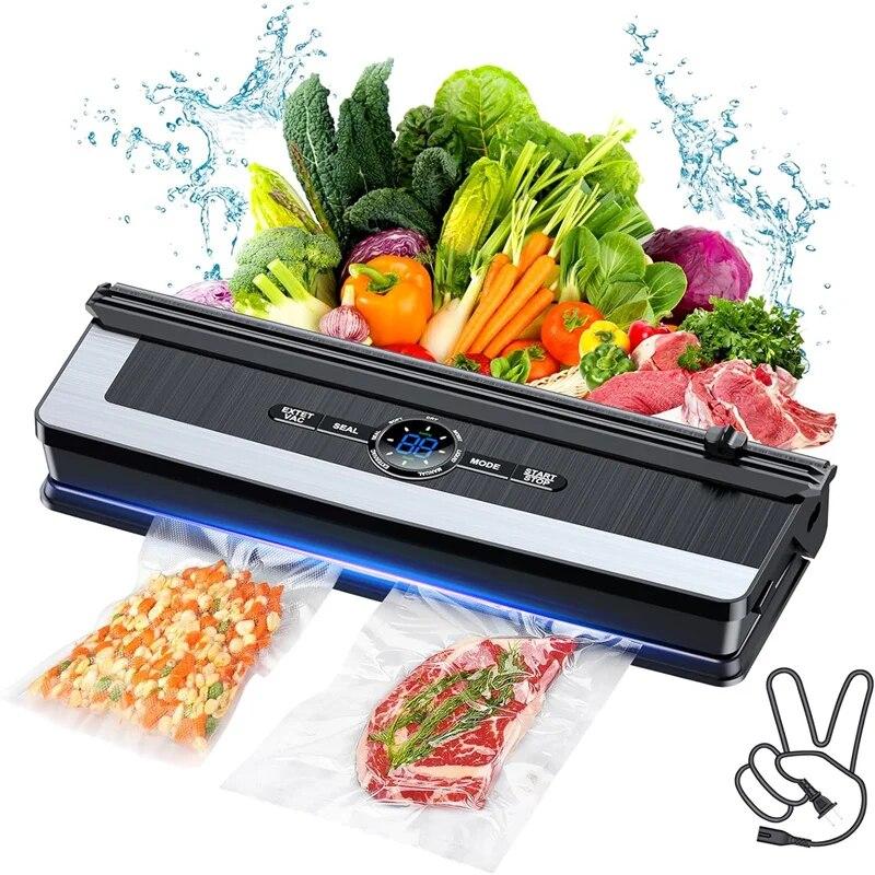 yuyongzhi 135W Vacuum Sealer Machine for Food Household Vacuum Food Sealing Use With LED display send 5pcs vacuum bag