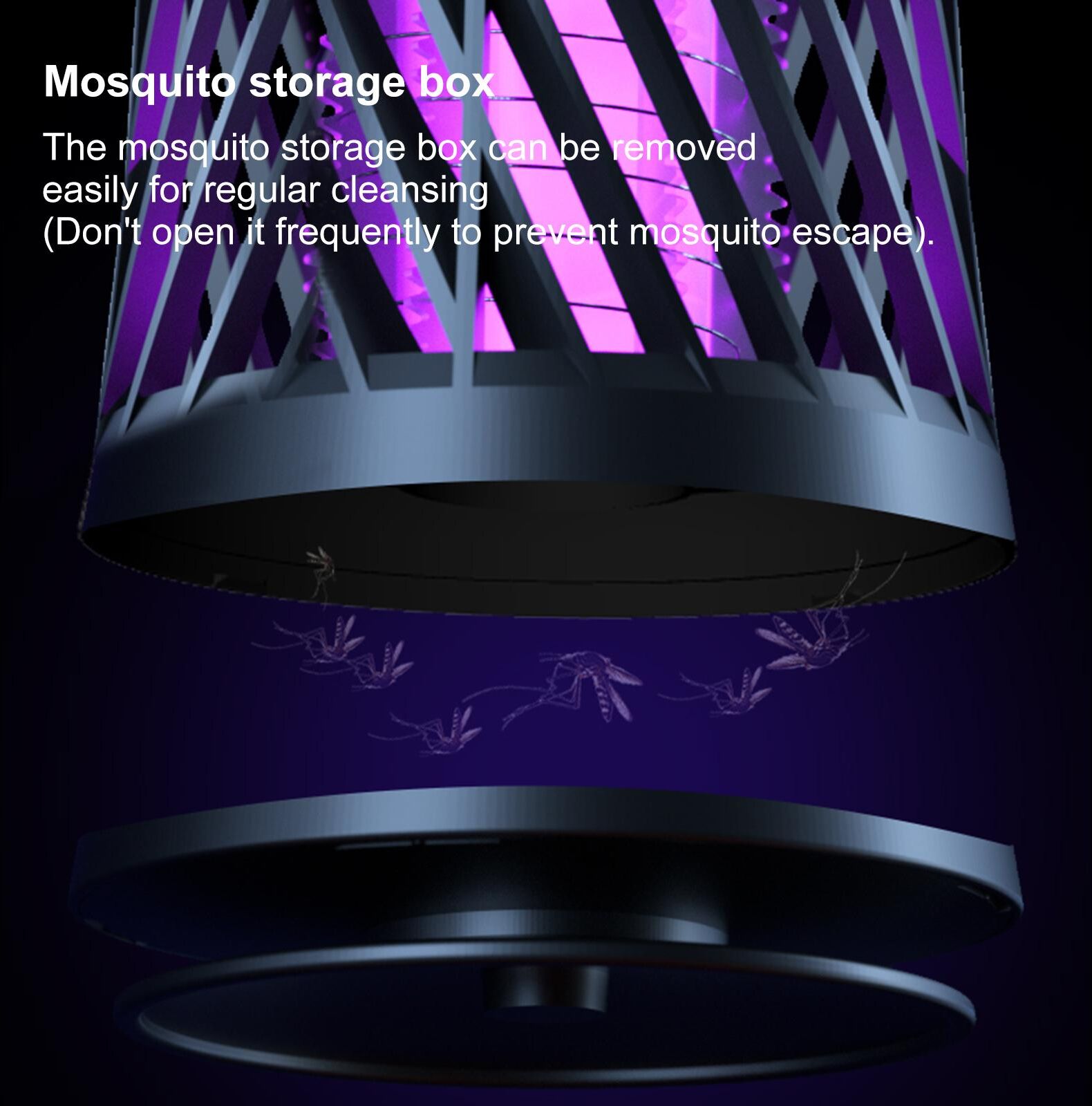 TOMTOP JMS Household Mosquito Killing Lamp Hanging Mosquito Killer Lamp Electric Shock Mosquito Zapper