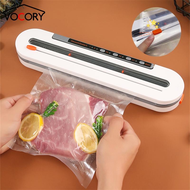 AKA003 New Upgrade Automatic Powerful Household Vacuum Sealer Machine WITH CUTTER 30cm Sealing Length Sous Vide Include 10pcs Bags