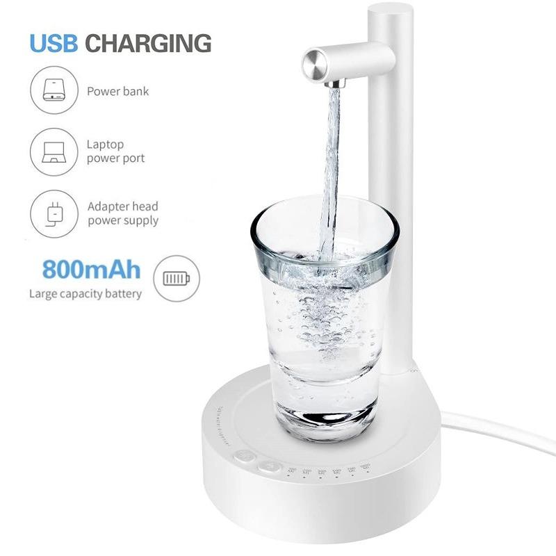 YJMP home Automatic Electric Water Pump Gallon Water Dispenser 800mah Rechargeable Household Desktop Water Pumping Drinking Bottle With Switch