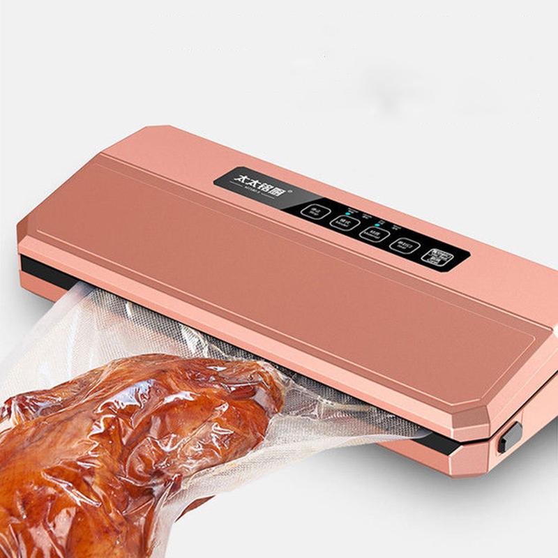 A MIJIA Home Best Food Vacuum Sealer 220V/110V Automatic Commercial Household Food Vacuum Sealer Packaging Machine Include 10Pcs Bags