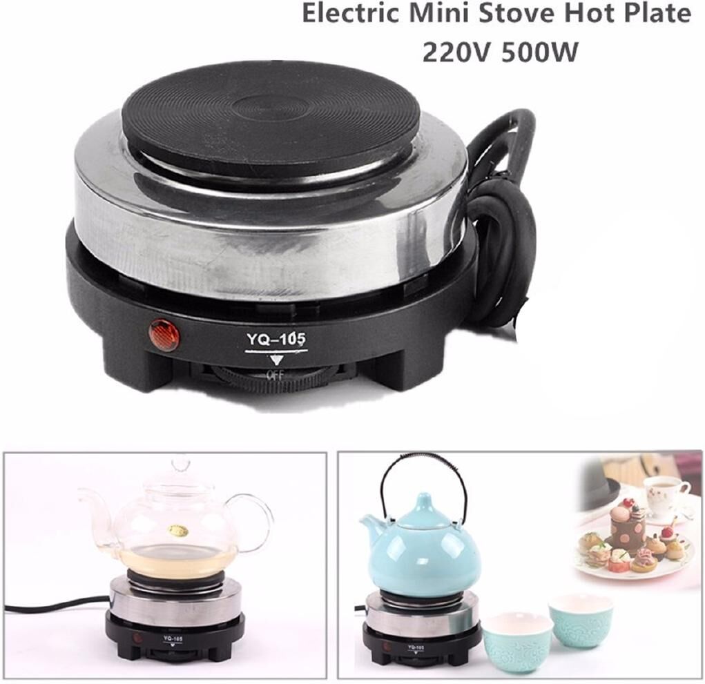 iHome Global 500W Mini Electric Stove Hot Plate Cooking Plate Multifunction Coffee Tea Heater Home Appliance Hot Plates for Kitchen