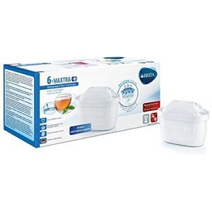 Brita Maxtra 1022214Lot de 6filtres plus pour carafe filtrante, plastique, blanc, 5.7x 10x 7.8cm - Publicité