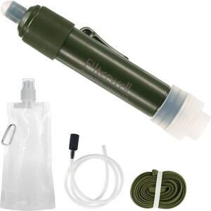 TOMTOP JMS Outdoor Water Filtration System Water Filter Straw Purifier with Drinking Pouch for Emergency