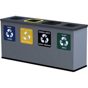 No-Name Eco Station Mini Til Affaldssortering, 4 Spande