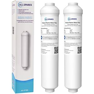 AllSpares Filtre à eau (2 pcs.) de Réfrigérateur pour o.a. Samsung HAFEX DA29-10105J / LG 5231JA2010B / ADQ73693901 et WPRO USC100 - Publicité