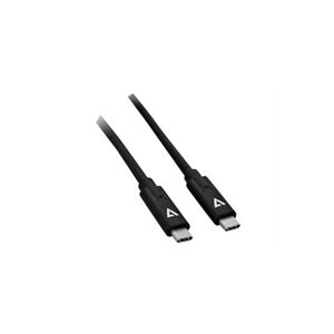V7 - Câble USB - 24 pin USB-C (M) reversible pour 24 pin USB-C (M) reversible - 2 m - noir - Publicité