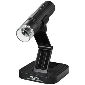 VEVOR Digitalt mikroskop, 50X-1000X forstørrelse, 1080P foto/video møntmikroskop, håndholdt bærbart elektronisk mikroskop med 8 LED-lys, kompatibelt med Wi