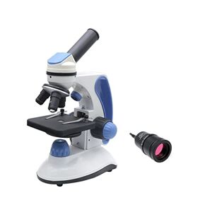 JUIYU Kit d'accessoires pour microsc 4 0x-2000x Microscope monoculaire, avec des lumières supérieures/inférieures réglables LED Éclairage Lames de Microscope (Color : Set 2) - Publicité