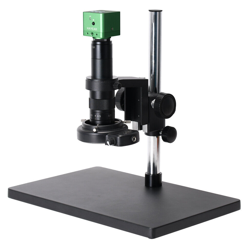 HAYEAR Caméra numérique de microscope monoculaire vidéo Simul-Focal Continus Zoom 180X C-Mount de 41MP 4K USB HDMI pour outils
