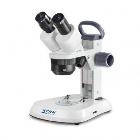 Kern microscope stéréo avec support mécanique & poignée   objectif 1x / 2x / 4x