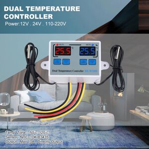 TOMTOP JMS Dual Digital Thermostat Temperature Controller Two Relay Output Thermoregulator for incubator