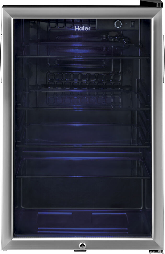 Photos - Fridge Haier 150 Can Capacity Beverage Center in Black hebf100bxs 