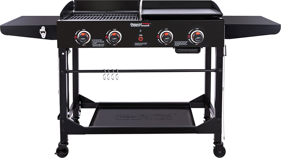 Royal Gourmet 4-Burner Portable Flat Top Gas Grill and Griddle Combo