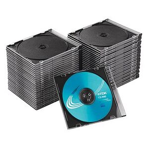 MediaRange 1er CD-/DVD-Hüllen Slim Cases transparent, 50 St.