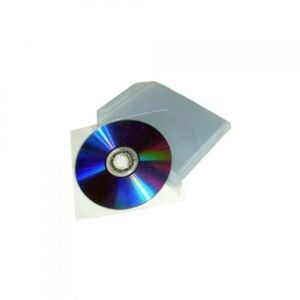 PLANET SHOP 500 cd- und DVD-Umschläge aus transparentem Kunststoff mit Verschlussklappe