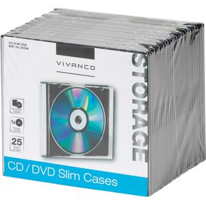 Vivanco CD/DVD Slim Case, 25er Pack Schwarz