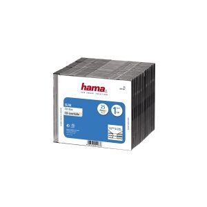 Hama - Smal cd-boks til lagring af CD'er - sort (pakke med 25)