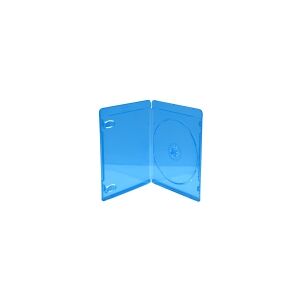 MediaRange BOX39-50, Blu-ray etui, 1 diske, Blå, Transparent, Plast, 120 mm, Støvresistent, Ridseresistent