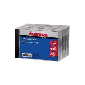 Hama CD Jewel Case Standard, Pack 10, 1 diske, Transparent