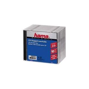 Hama CD Double Jewel Case Standard - Coffret pour CD - capacité : 2 CD - transparent (pack de 10) - Publicité