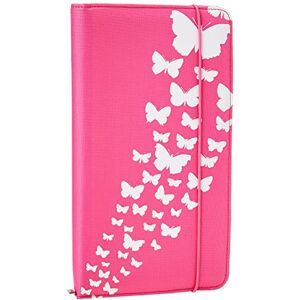 Hama Pochette "Up To Fashion" (pour 48 disques, CD/DVD/Blu-ray/livres audio, étui de rangement, gain de place pour la voiture, la maison, avec motif papillon) Rose - Publicité