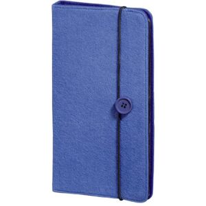 Hama Pochette "Felt" (pour 48 disques, CD/DVD/Blu-ray/livres audio, étui de rangement, gain de place pour la voiture, la maison, étuis de transport) Bleu - Publicité