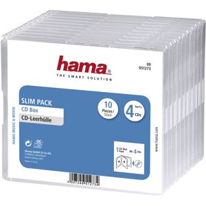 Hama Boitier "Slim" pour 4 CD (x10) Transparent - Publicité