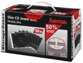 Hama Pack de 50 Boîtes de CDs Slim