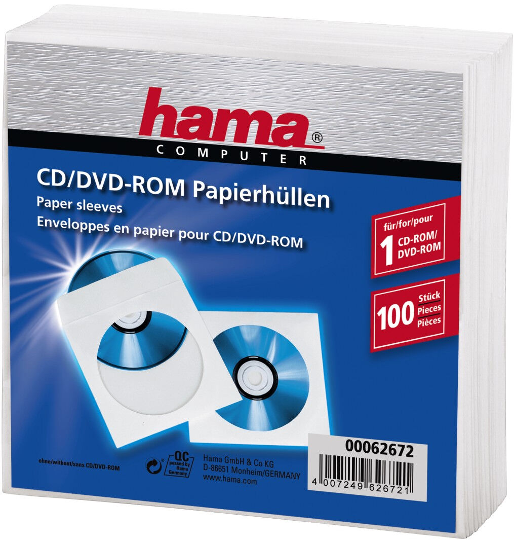 Hama Enveloppes Papier CD Rom (X100)