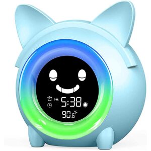 Pesce - Alarm Clock for Kids Bedroom, Children Sleep Training Clock for Toddlers, Wake up Clock with 5 Colors Night Lights, Sound Machine, Gifts for