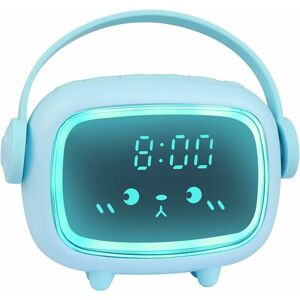 HOOPZI Alarm Clock for Kids,Cute Wake Up Digital Alarm Clock 2 Alarms Volume Adjustable Multifunctional Timer Countdown/Snooze/Voice Control Rechargeable