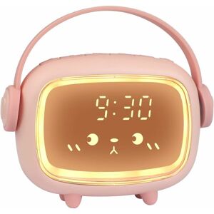 PESCE Children's Alarm Clock Digital Children's Alarm Clock for Girls Boys Digital Angel Clock Alarm Clock Rose
